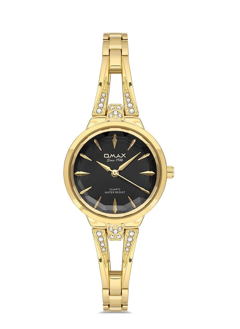 OMAX - Omax Women's Luxury Wrist Watch, Watches for Women, Stainless Watches, Steel Gold Band, Analog Dial, Waterproof Watch, 1 Year Warranty - Image 1
