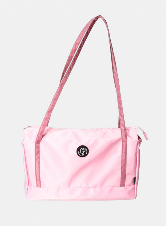 Glitter Women Bag with Cross Hand - Pink - Image 1