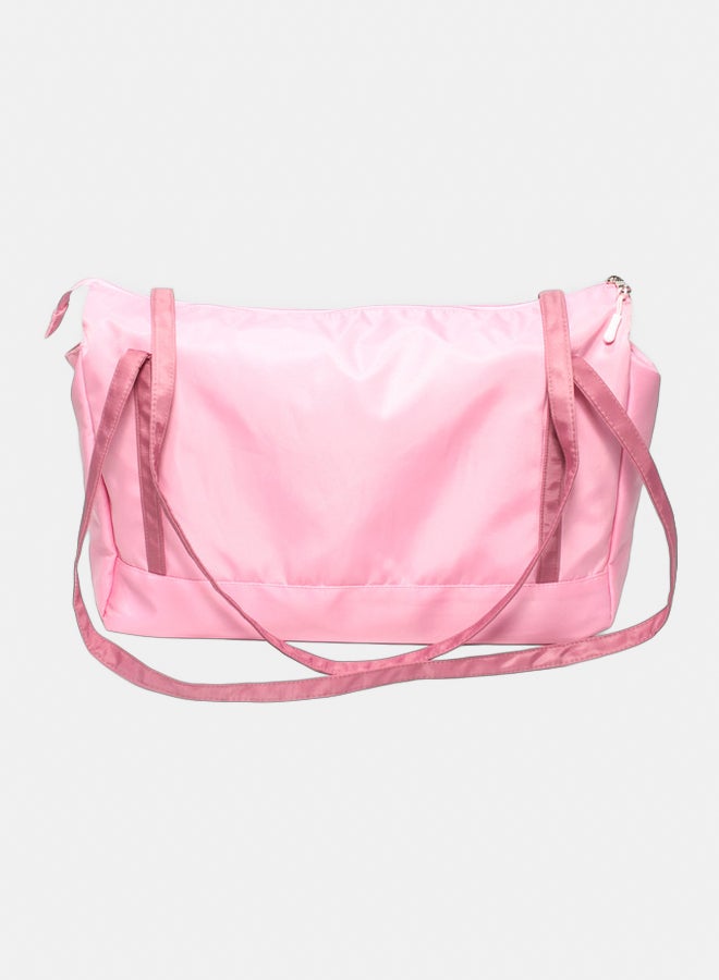 Glitter Women Bag with Cross Hand - Pink - Image 3
