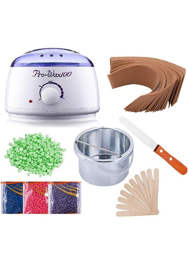 CUVLY Wax Pro Heater - Hair Removal Kit with Warmer, 100g WaxBeans & Accessories | Painless Hot Waxing System for Women, At-Home Use Waxing Kit Combo - Image 1