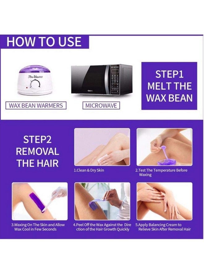 CUVLY Wax Pro Heater - Hair Removal Kit with Warmer, 100g WaxBeans & Accessories | Painless Hot Waxing System for Women, At-Home Use Waxing Kit Combo - Image 3