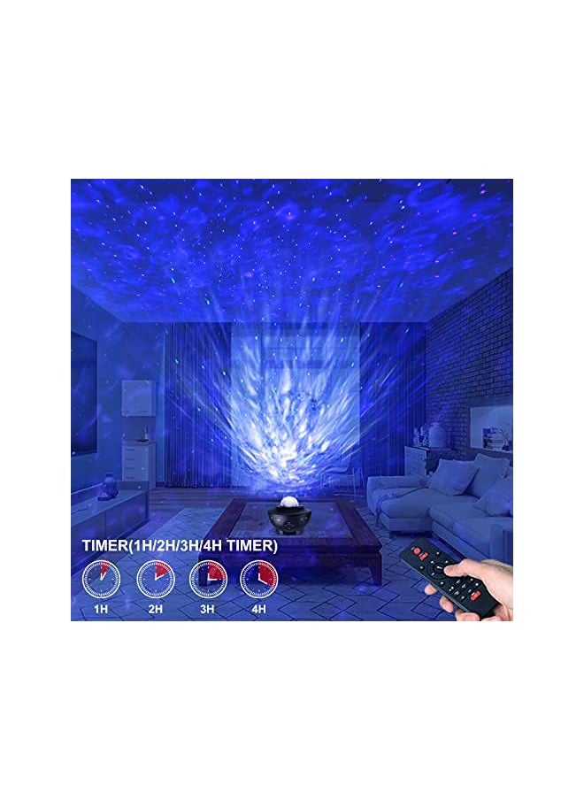 erorex جهاز عرض النجوم YUNSOVA Star Projector مع مكبر صوت، جهاز عرض ضوء السقف على شكل أمواج المحيط، جهاز عرض نجوم LED للأطفال والبالغين في غرف النوم/الديكور/أعياد الميلاد/الحفلات  - Image 3