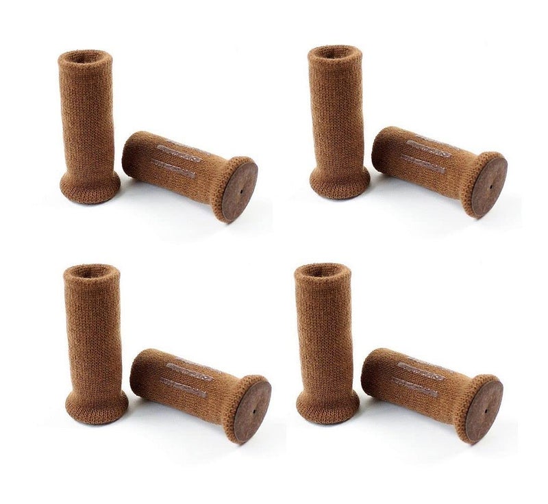 NancyProtectz Felt Bottom NancyProtectz Furniture Leg Floor Protectors Caramel Brown Small Furniture Sock Covers for Hardwood Floor Protection