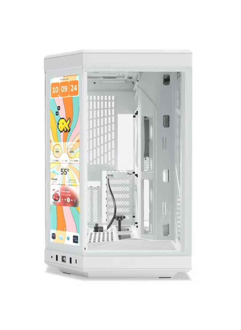 HYTE HYTE Y70 Touch Infinite Dual Chamber Mid-Tower ATX Gaming Case - White  - Image 2