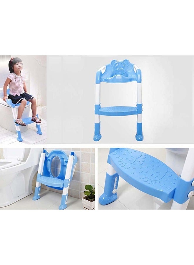 Portable And Convenient Kids Toilet Seat Potty Chair With Adjustable Ladder - Image 3