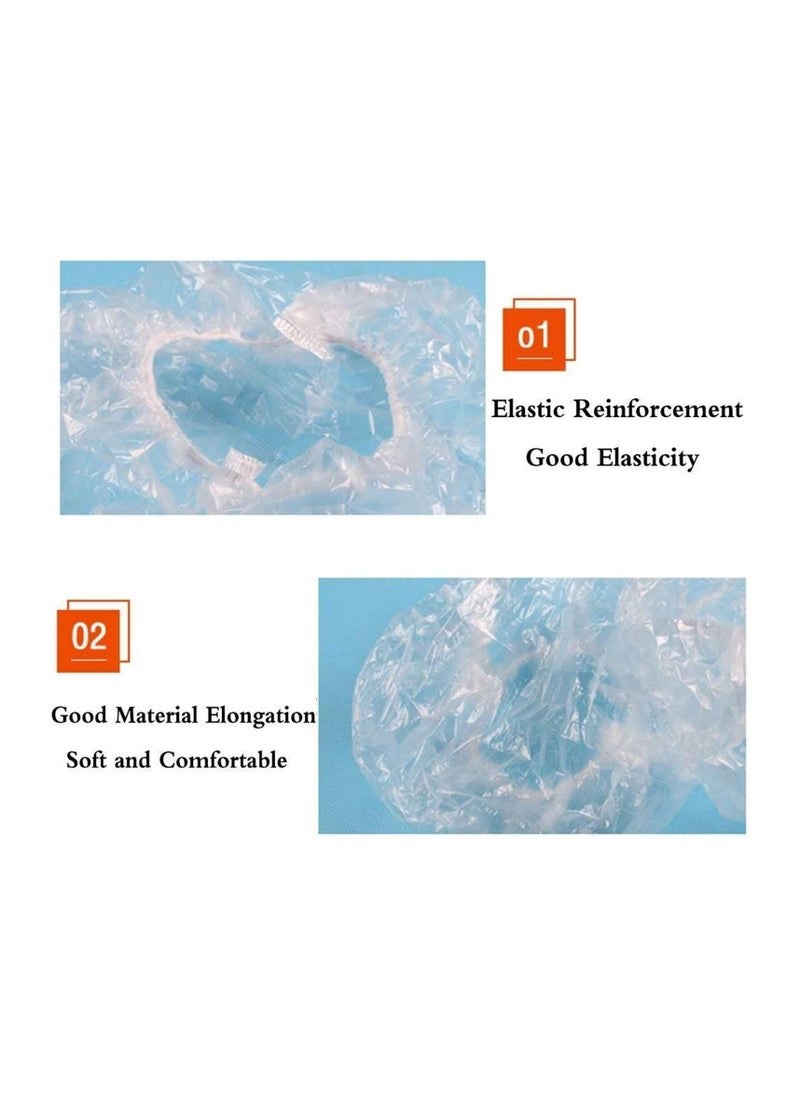 ORiTi Shower Cap Disposable - 100 Pcs Thickening Women Waterproof Shower Caps Normal Size  - Image 3
