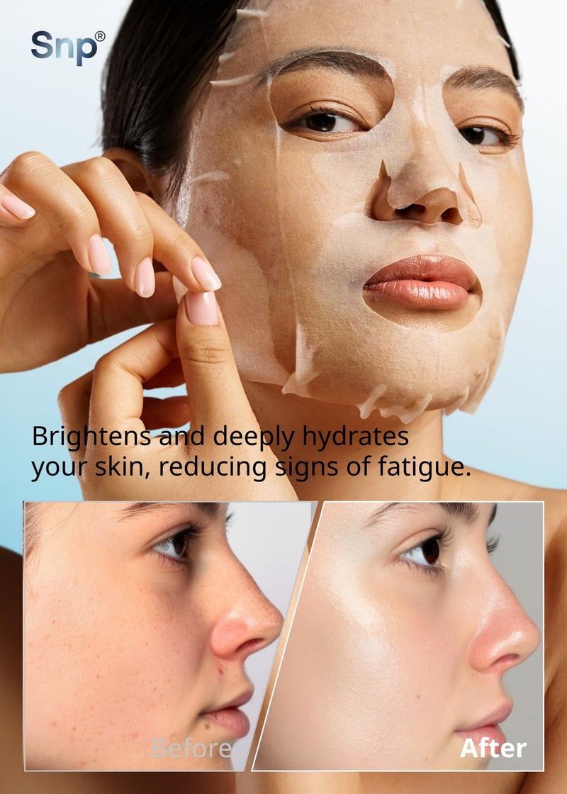 SNP 1000mg Bird's Nest + Hyaluronic Acid Ampoule Sheet Mask | Hyaluronic Acid Sheet Mask | Maximum Hydration and Protection for All Dry Skin Types | Korean Skincare Facial Mask | 10 Sheets - Image 3