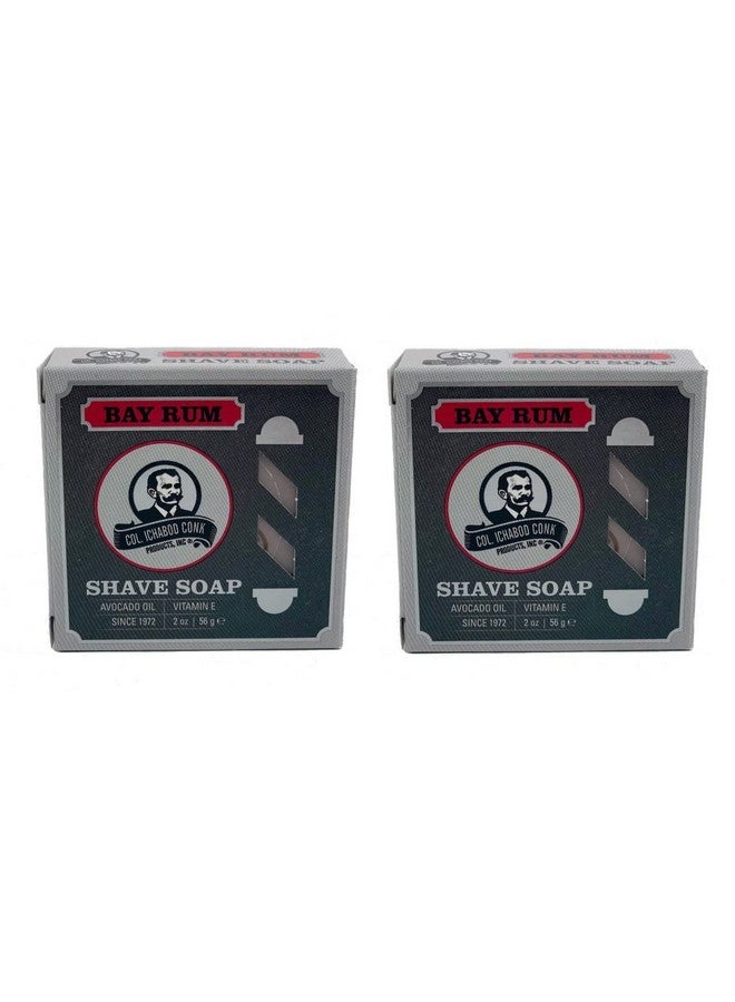 Colonel Conk Worlds Famous Shaving Soap, Bay Rum (Net Weight 4.50 Oz) - Two Pack - Image 1