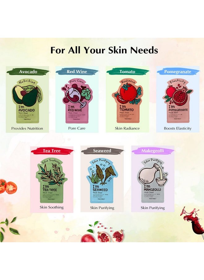 TONYMOLY - I'M Real Sheet Mask Set (Pack Of 7) - Image 1