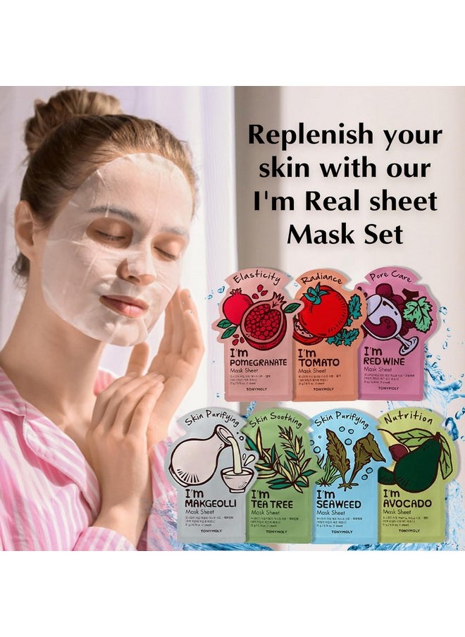 TONYMOLY - I'M Real Sheet Mask Set (Pack Of 7) - Image 1