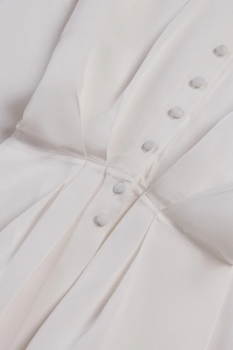 Nocturne  Tie Detail Stand Collar Shirt for Women | Best Price UAE
