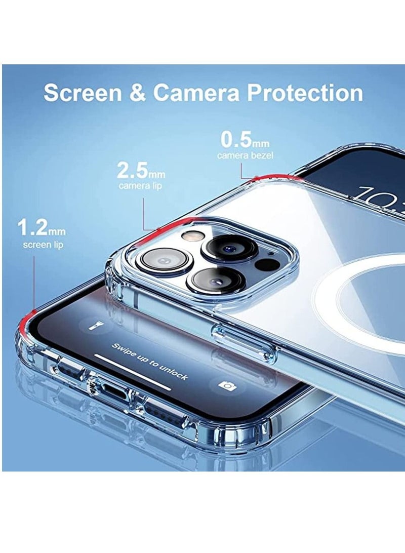 Houmt Magnetic Case for iPhone 14 Pro Case [Non-Yellowing MagSafe] Shockproof Protective Phone Cover Slim Thin Clear for Apple iPhone 14 Pro - Image 3