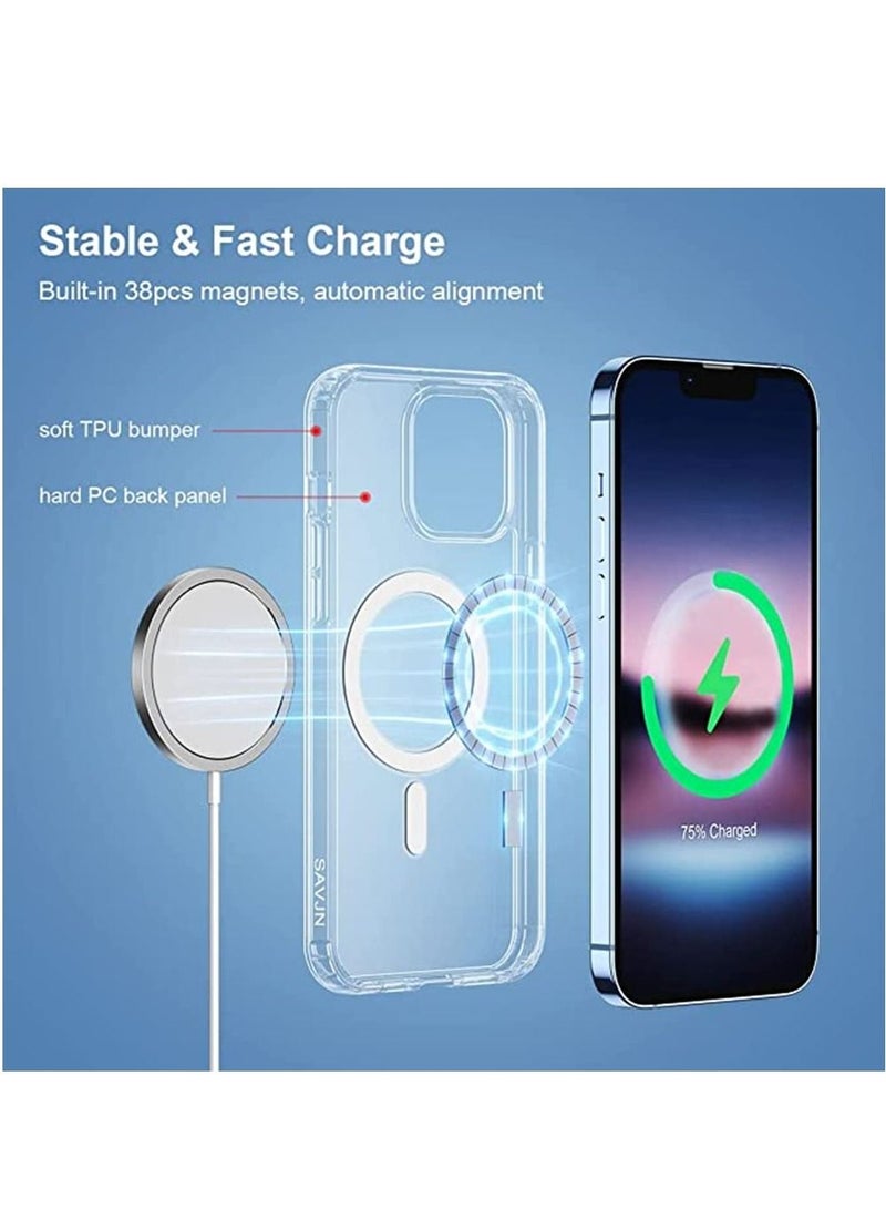 Houmt Magnetic Case for iPhone 14 Pro Case [Non-Yellowing MagSafe] Shockproof Protective Phone Cover Slim Thin Clear for Apple iPhone 14 Pro - Image 2