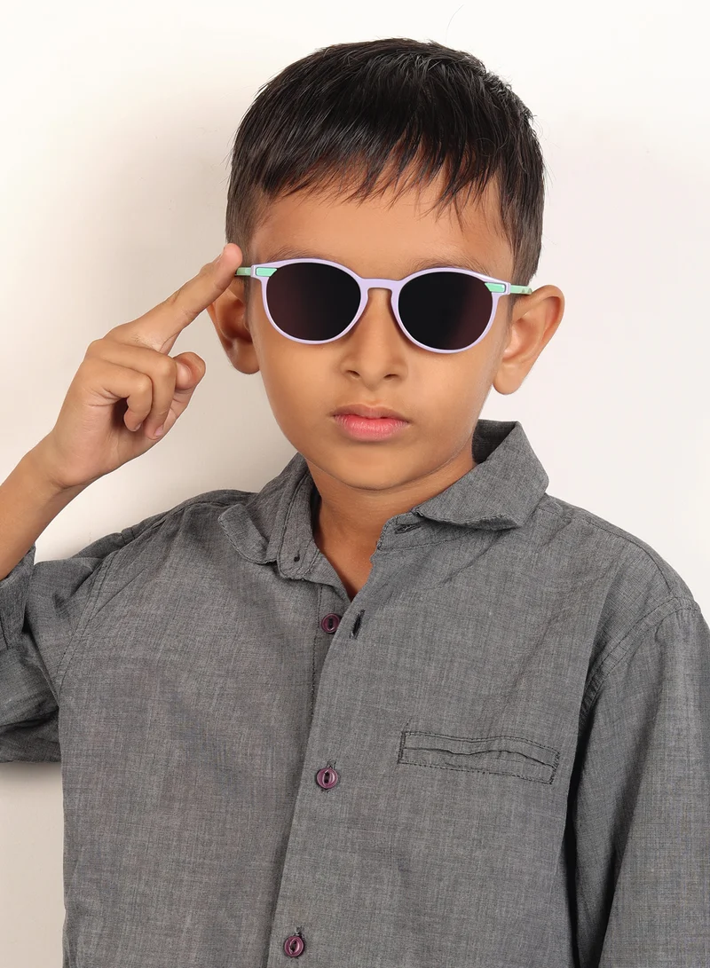 ووجلز نظارات شمسية أنيقة للأطفال بتصميم واي فيرر باللونين اللافندر والأخضر