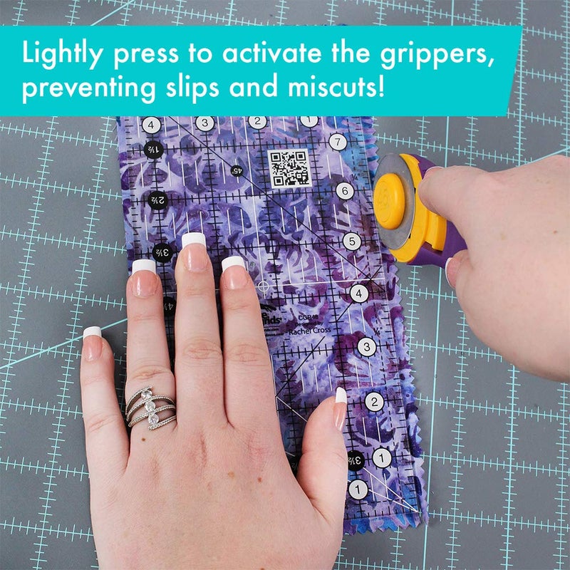 Creative Grids Quilt Ruler 4-1/2in x 8-1/2in Rectangle – CGR48 – Made in USA, Non-Slip Grip Acrylic Quilting, Sewing, Crafting, Patchwork Ruler for Measuring & Cutting Fabric - Image 3