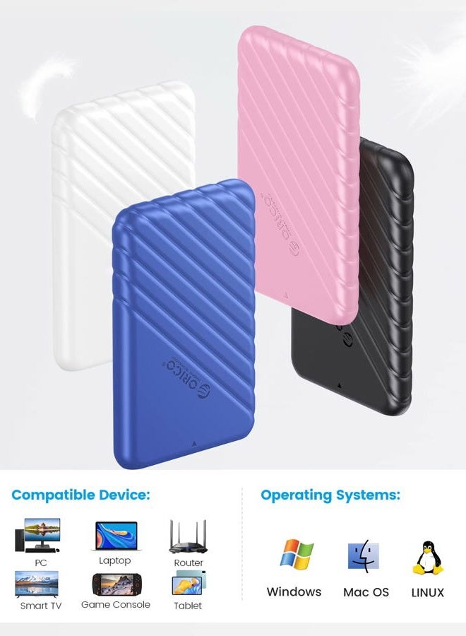 ORICO 2.5 inch USB C Hard Drive Enclosure USB 3.1 Gen 1 to SATA III External Hard Drive Case for SSD HDD 9.5 7mm Tool-Free with UASP, Black (25PW1-C3) - Image 4