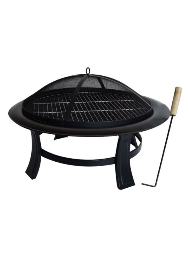 باراديسو جريلز حفرة نار خارجية معدنية سوداء 74 سم مجموعة من 1