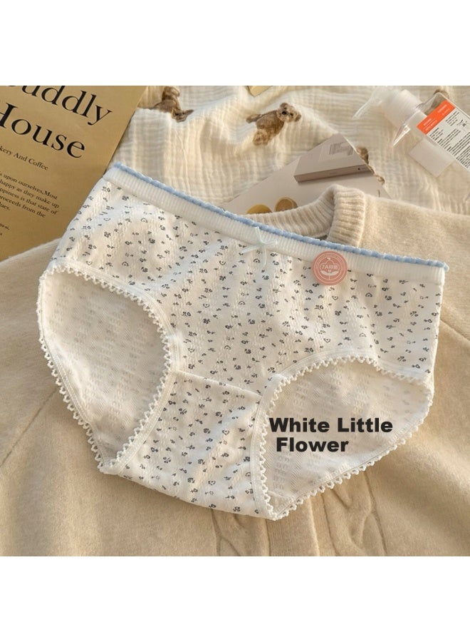Modal Women's Underwear Comfortable Breathable Cute Student Girl Mid-waist Hip-hugger Cotton Bikini Panties 4-pack XL - Image 4