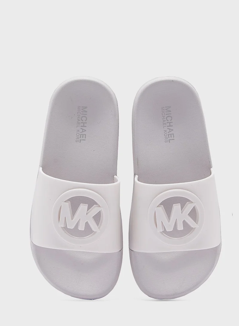 Michael Kors Youth Jett Charm Chopout Slides