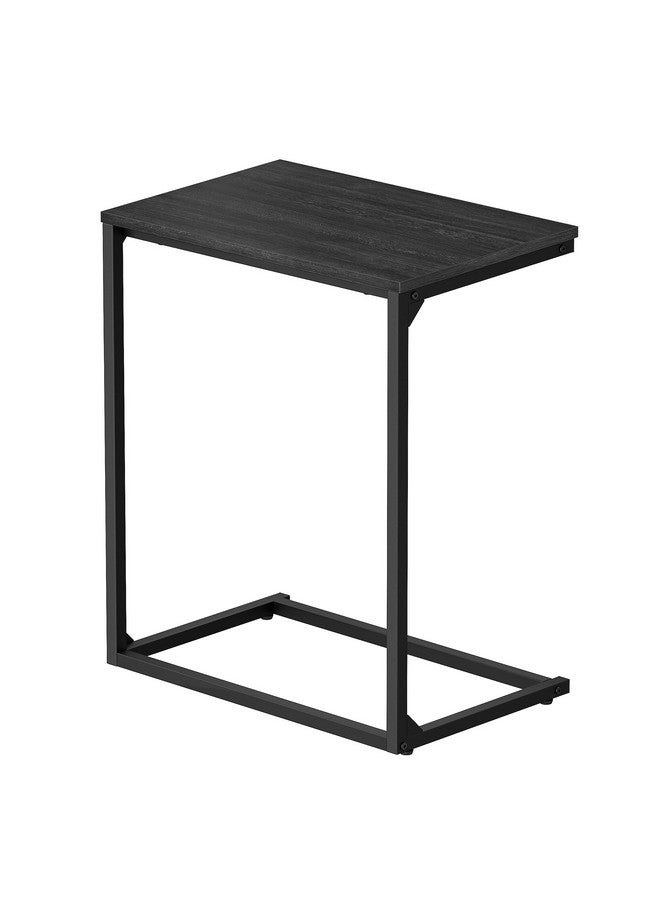 VASAGLE C Shape End Table, Small Coffee Table For Couch Or Sofa, Industrial Side Table In Living Room, Bedroom, 13.8 x 21.7 x 26 Inches, Ebony Black ULNT052B56 - Image 1