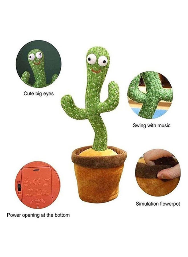 Gasin Dancing Cactus Toy - Rechargeable, Record/Repeat, Sings 120 Dynamic Songs, Soft LED Light, USB Charge (Cable Included), Safe Knitted Fabric - Image 3