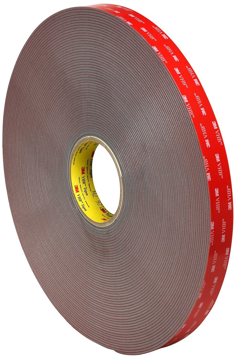 TapeCase 3M VHB Tape 4991, 3/8" x 5 yards, Gray, Double-Sided, Permanent, High Strength, Long-Term Durability - Image 1