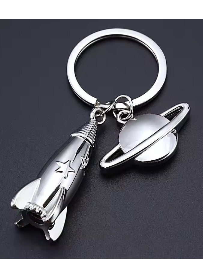 Goolsky New Metal Keychain Men Dream Planet Spaceship Keychain Car Travel Keychain Best Gift Jewelry K4231  - Image 1