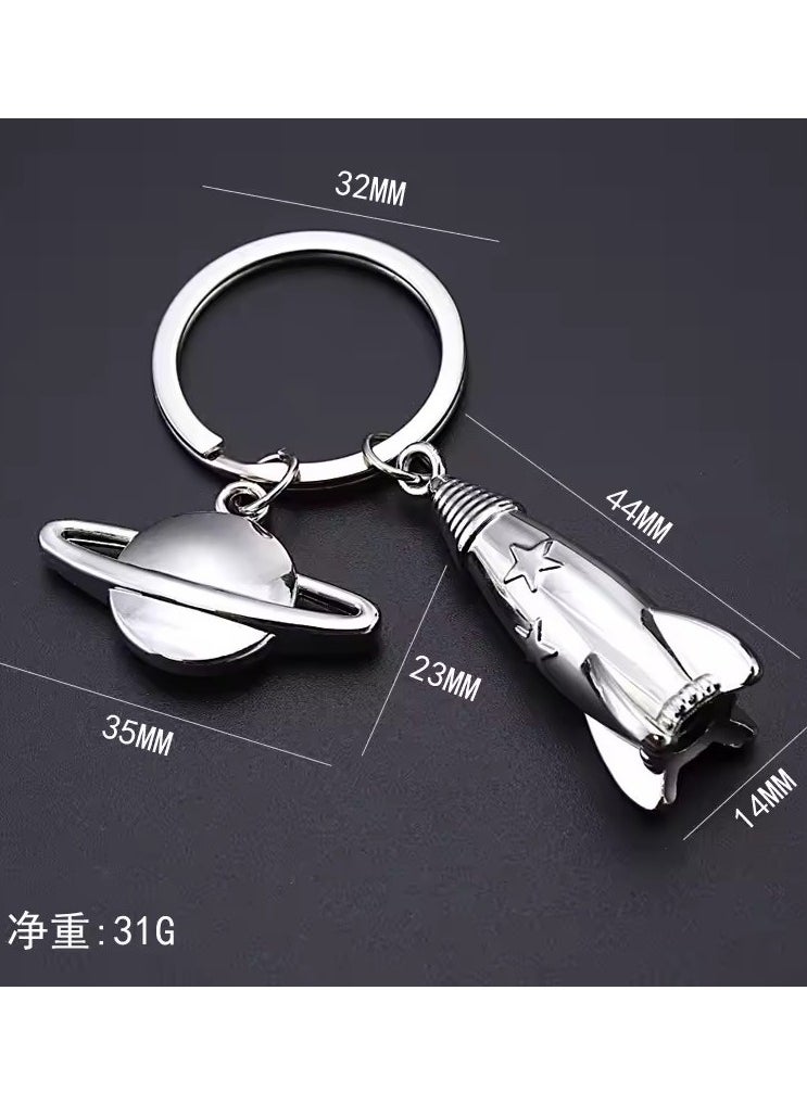 Goolsky New Metal Keychain Men Dream Planet Spaceship Keychain Car Travel Keychain Best Gift Jewelry K4231  - Image 2