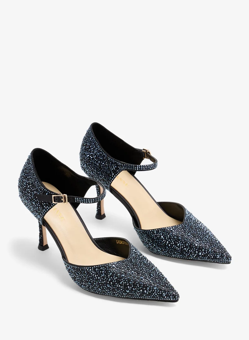 LORIANNE  Liyana - Crystal  pumps Ankle Strap for Women | Best Price UAE