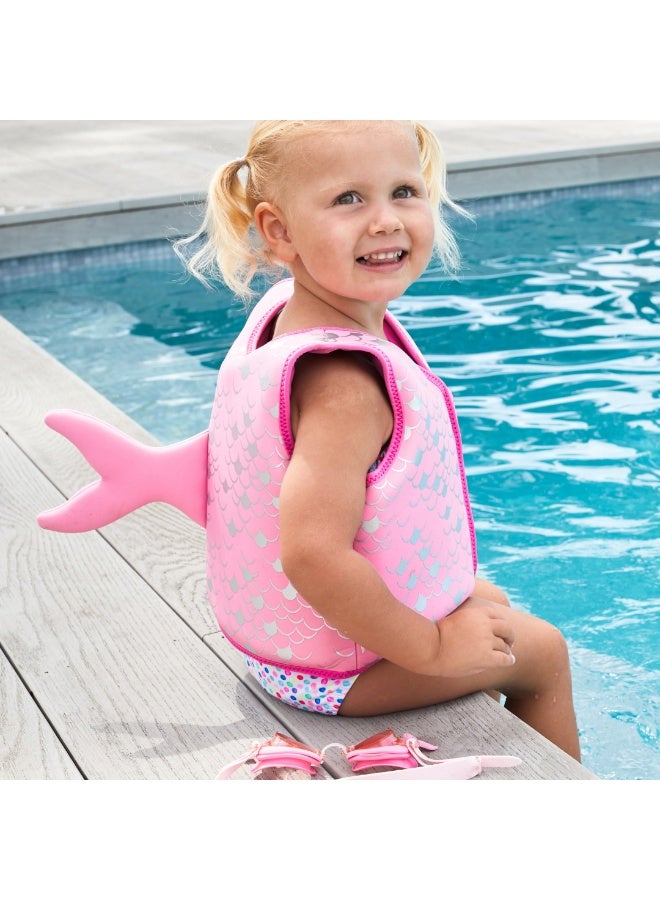 Trishi Coconut Grove Kids Float Vest Swim Jacket – Adjustable Buoyancy Vest for Children, Lightweight Swimming Aid for Pool & Beach, Safety Swim Vest (PEARL THE MERMAID) - Image 4