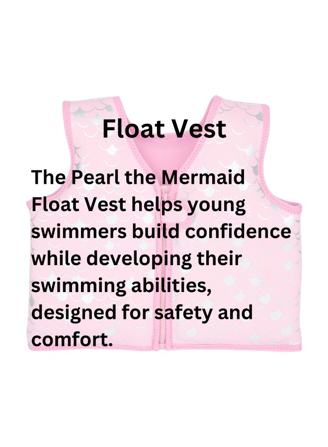 Trishi Coconut Grove Kids Float Vest Swim Jacket – Adjustable Buoyancy Vest for Children, Lightweight Swimming Aid for Pool & Beach, Safety Swim Vest (PEARL THE MERMAID) - Image 2
