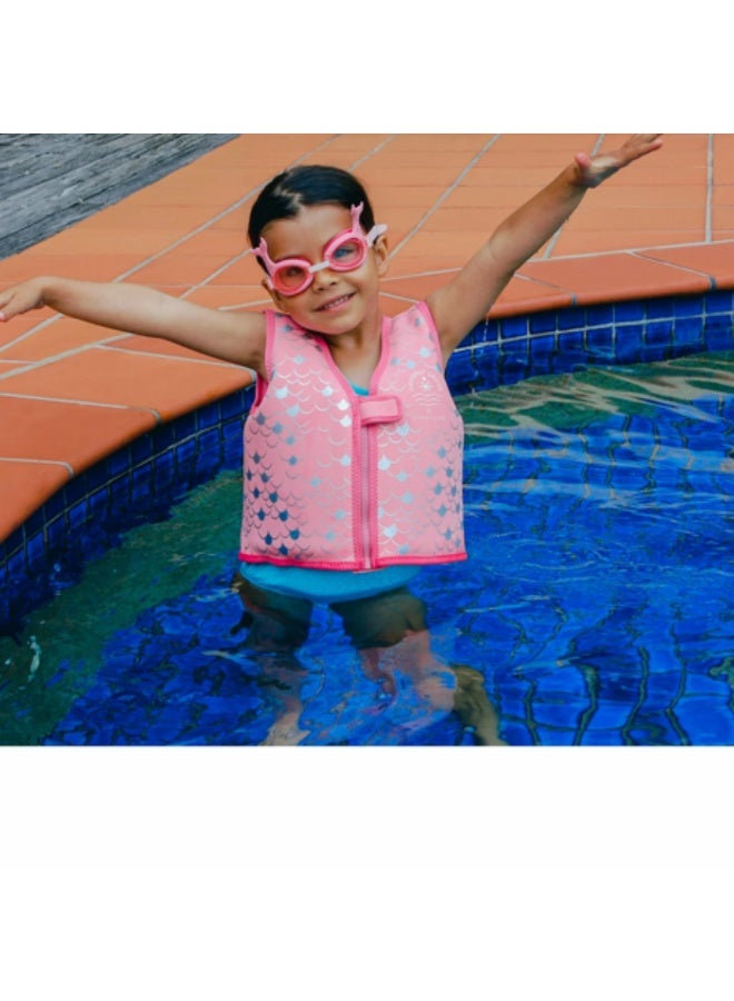 Trishi Coconut Grove Kids Float Vest Swim Jacket – Adjustable Buoyancy Vest for Children, Lightweight Swimming Aid for Pool & Beach, Safety Swim Vest (PEARL THE MERMAID) - Image 5