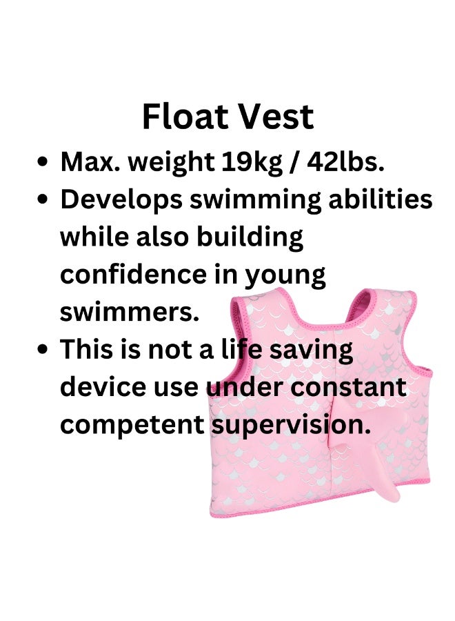 Trishi Coconut Grove Kids Float Vest Swim Jacket – Adjustable Buoyancy Vest for Children, Lightweight Swimming Aid for Pool & Beach, Safety Swim Vest (PEARL THE MERMAID) - Image 3