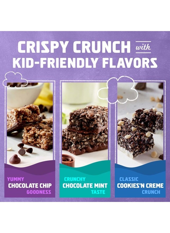 Clif Kid ZBar CLIF Kid Zbar Protein - Chocolate Chip, Chocolate Mint, and Cookies 'n Creme - Value Pack - Crispy Whole Grain Snack Bars - Made with Organic Oats - Non-GMO - 5g Protein - 1.27 oz. (30 Count) - Image 4