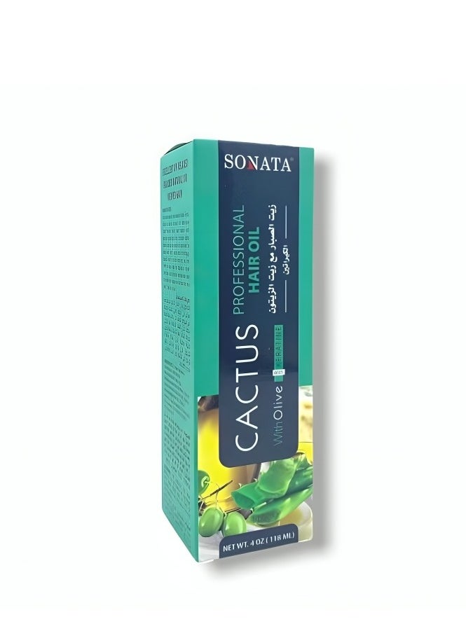 Sonata - Cactus Professional Hair Oil with Olive with Keratine 118 ml - Image 1