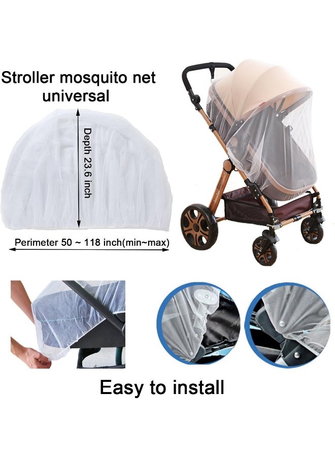 ancbace Stroller Rain Cover Baby Mosquito Net Universal Weather Shield Bug Net - Image 3