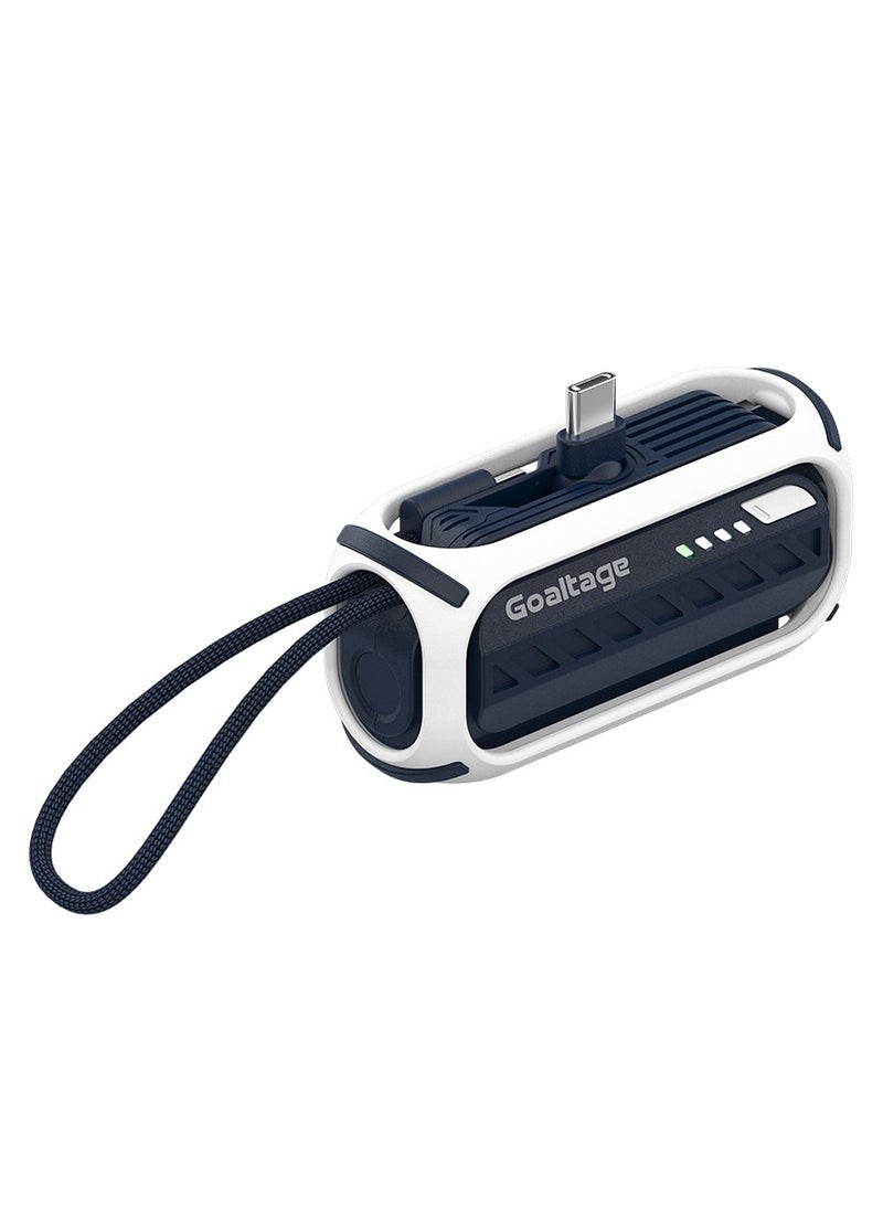 Goaltage Goaltage PulseMini 5K Power Bank 22W with Built-In Cable, Carrying Strap, Power Indicator, Safe Charging and Mini Size Compact Design 5,000mAh  - Image 4