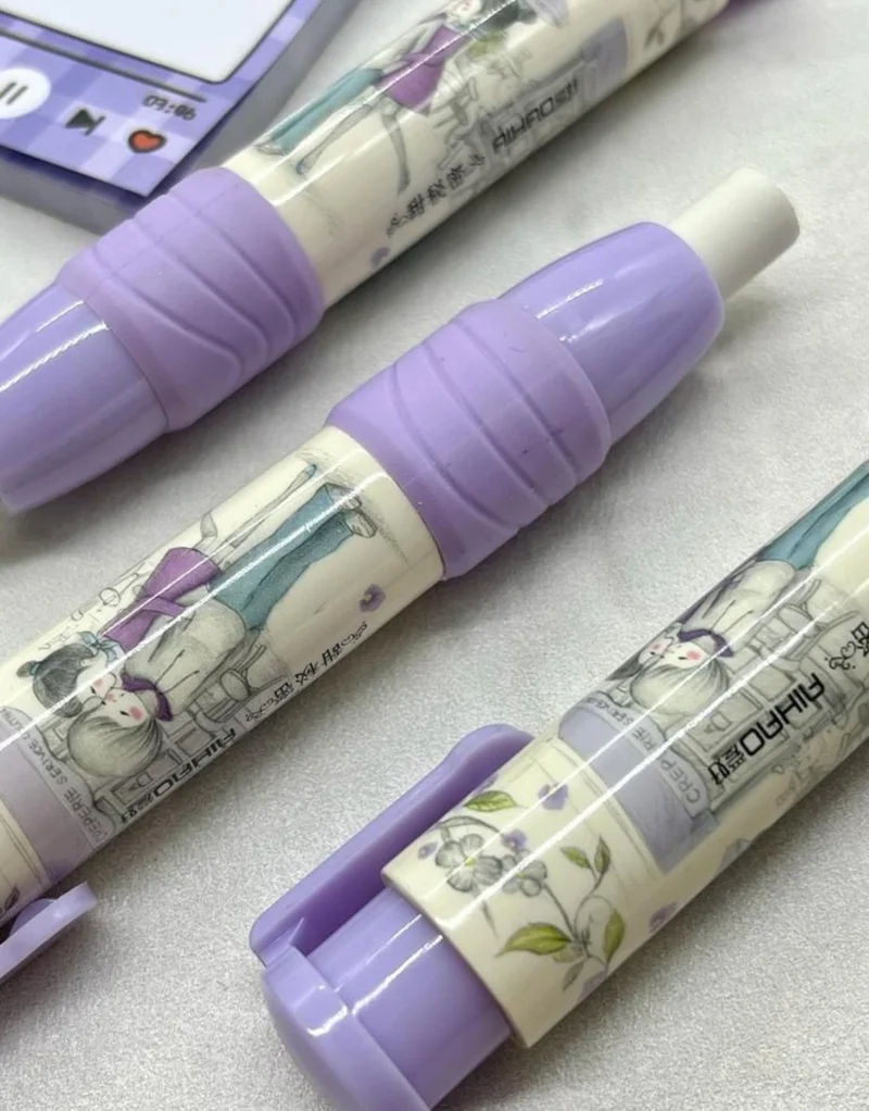 Kağıt Gemi Dükkan Paper Ship Shop Lovely Double Lilac Push Eraser