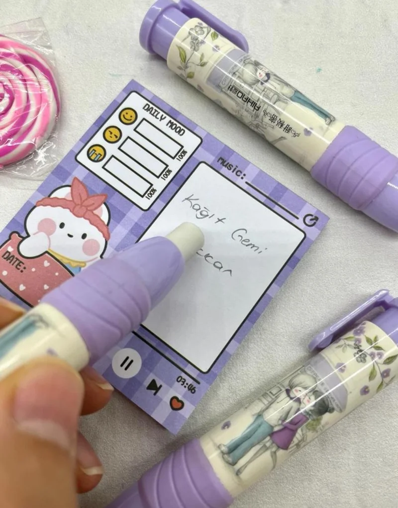 Kağıt Gemi Dükkan Paper Ship Shop Lovely Double Lilac Push Eraser