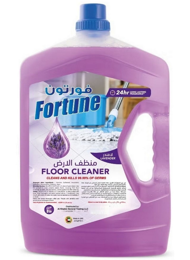 فورتون منظف ​​أرضيات مضاد للبكتيريا برائحة اللافندر 3 لتر - Image 1