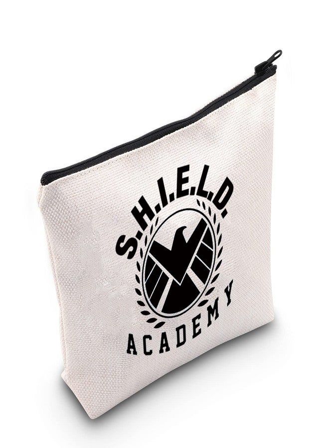ليفلو حقيبة مكياج LEVLO Agent TV Show، هدية لمحبي مسلسل Shield Academy، حقيبة مكياج بسحاب وشعار Shield Academy للنساء (Shield Academy) - Image 1