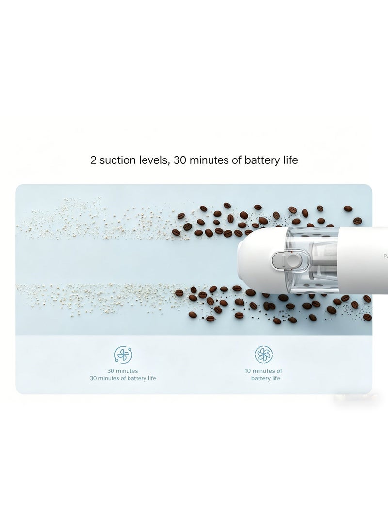 Xiaomi Mijia Portable Handheld Vacuum Cleaner, 13kPa Suction, Home & Car Dual Use 120 W SSXCQ01XY White - Image 4