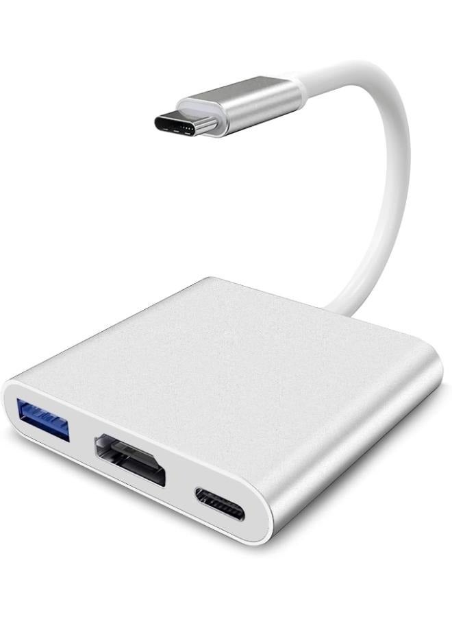 Zero Portable 3-in-1 USB Type-C Multiport Adapter – 4K HDMI Output, USB 3.0 Port, and Type-C Power Delivery Charging Hub Compatible with Laptops, Tablets, and Smartphones - Image 2