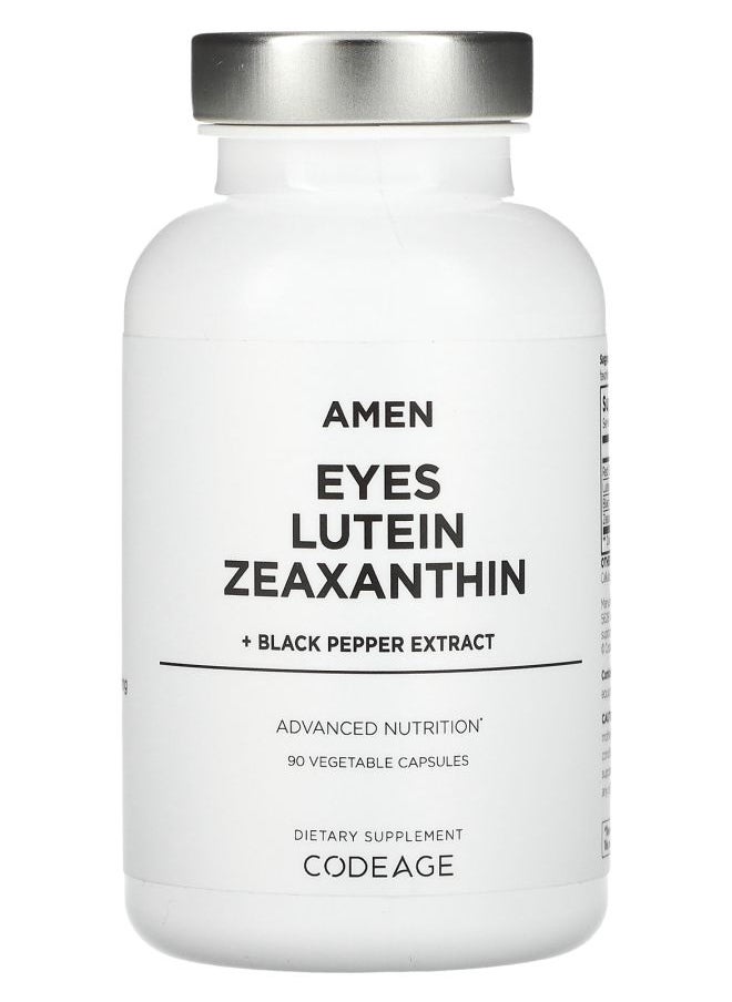 Codeage - Amen Eyes Lutein Zeaxanthin + Black Pepper Extract 90 Vegetable Capsules - Image 1