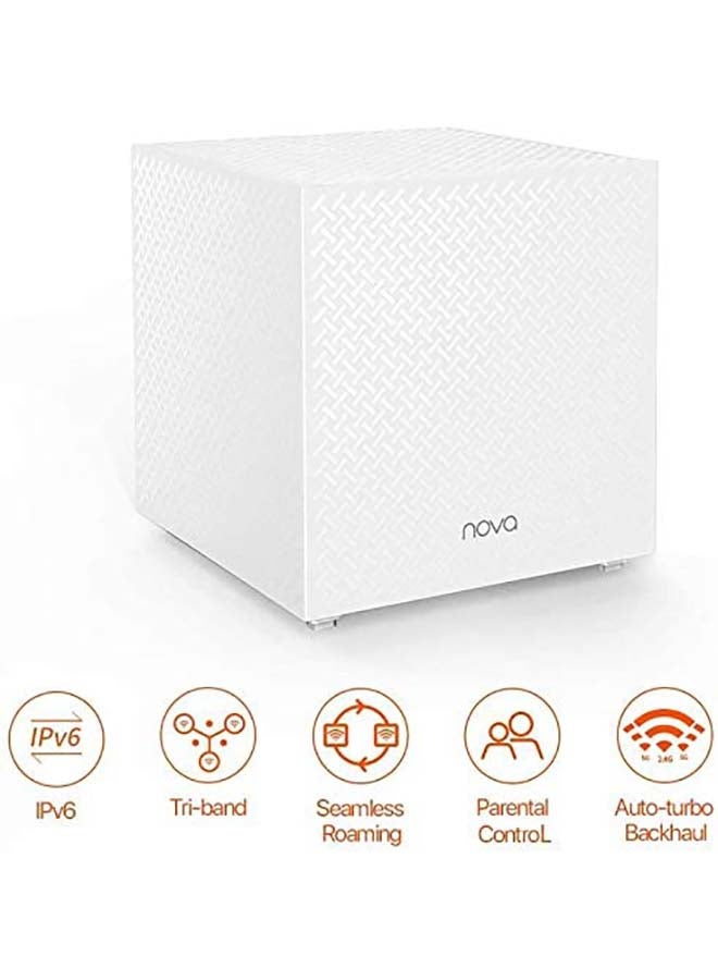 Tenda Nova Tri-band Mesh WiFi AC2100 System (MW12) - Whole Home Coverage, Replaces WiFi Router and Extender, Gigabit Mesh Router, Parental Controls, Easy setup White - Image 1