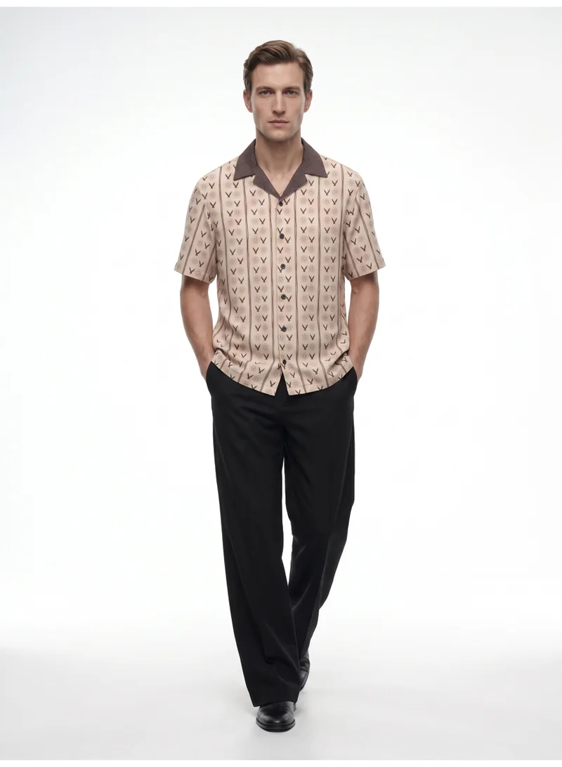 Tezhhomayaa The "Shower Of Forms" Cuban Collared Shirt