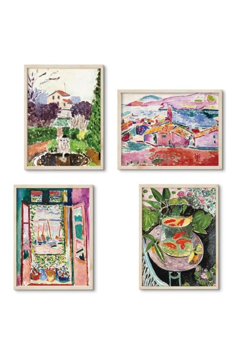 ARPEOTCY Vintage Abstract Canvas Posters Decor, 4Pcs Matisse Wall Art Aesthetic, 12x16 Inch, Canvas Print Art Paintings, Large Wall Pictures for Bedroom Living Room Kitchen, Unframed - Image 2