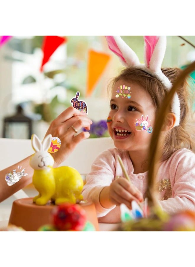 ANTING 184 Pieces Easter Temporary Tattoos Stickers,12 Sheets Easter Egg Bunny Themed Tattoos Stickers,Fun Easter Basket Stuffers,Goodie Bag Fillers,Classroom Rewards - Image 3