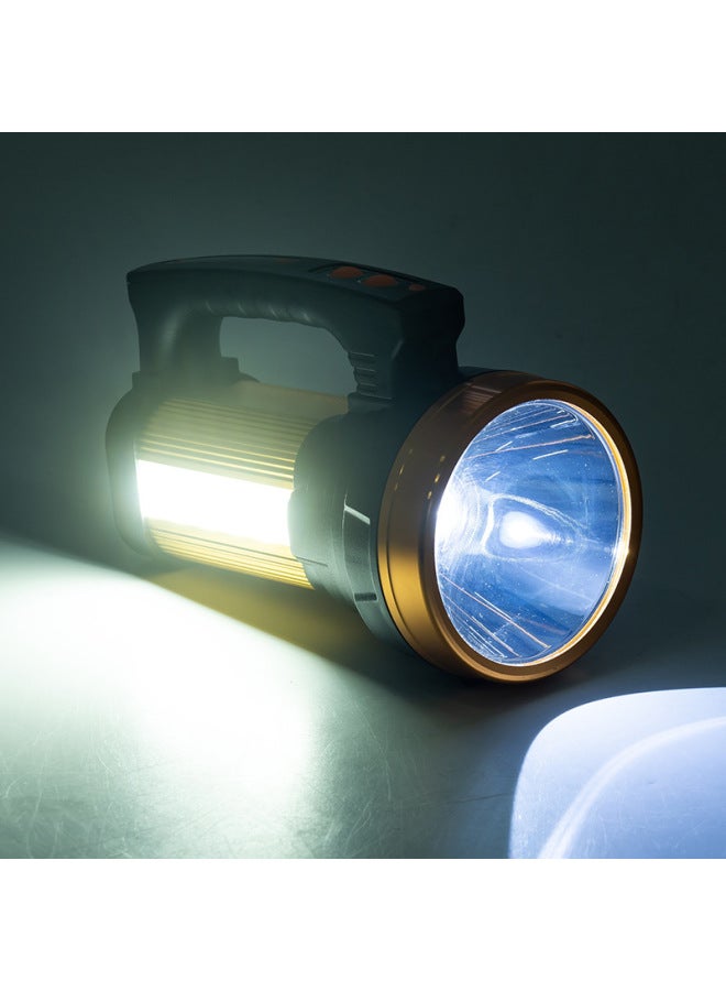 High-power Night Fishing Strong Light Portable Lamp Outdoor Rechargeable Handheld Flashlight Long-range Emergency Searchlight-Color:S1188-100W Aluminum Condenser Cup 100mm Lithium Battery 4 Combinat - Image 3