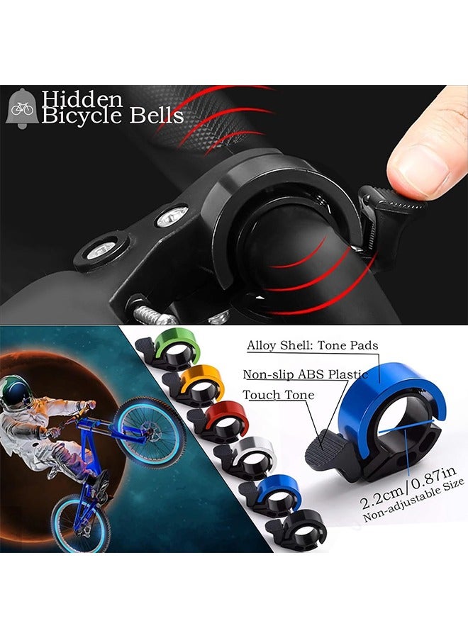 Bicycle Bells For Adult Bikes Kids Bike Bell For Kids Fits 2.2cm/0.87in Bike Handle, 90db Charm For Bicycle Alloy Bell For Bike Horn Small Ringer Road Mountain Bikes Bell Accessories Scooter - Image 4